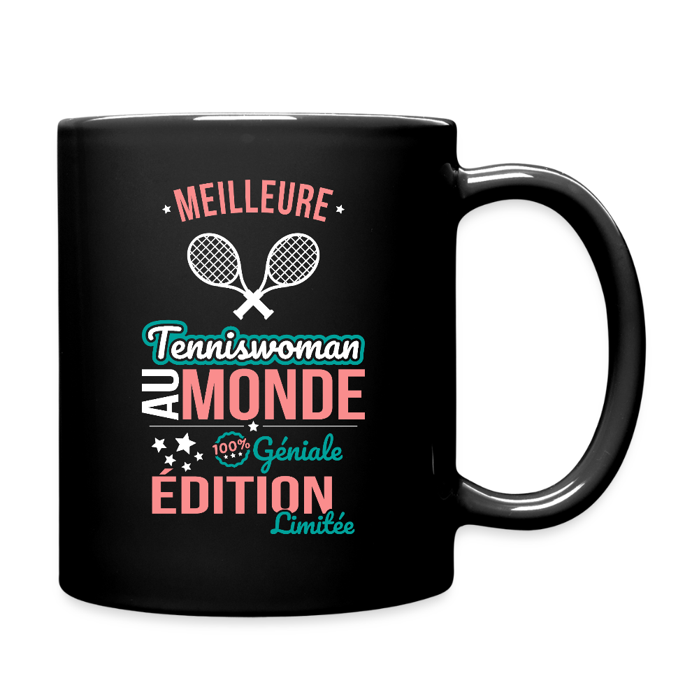 Mug uni - Meilleure Tenniswoman au monde - 100% géniale - noir
