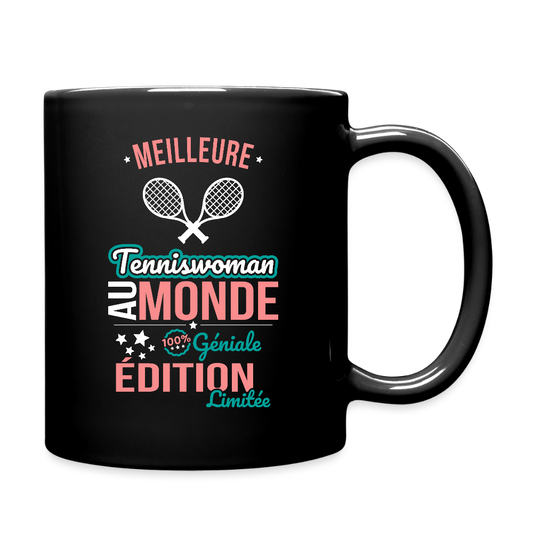Mug uni - Meilleure Tenniswoman au monde - 100% géniale - noir