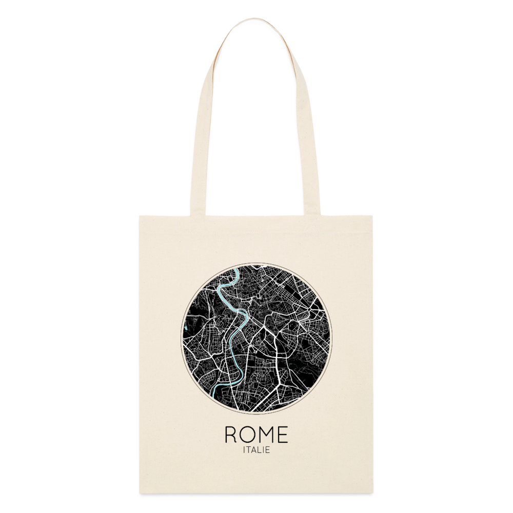 Tote Bag Rome Bio Coloris Clair – Plan de Rome - écru doux