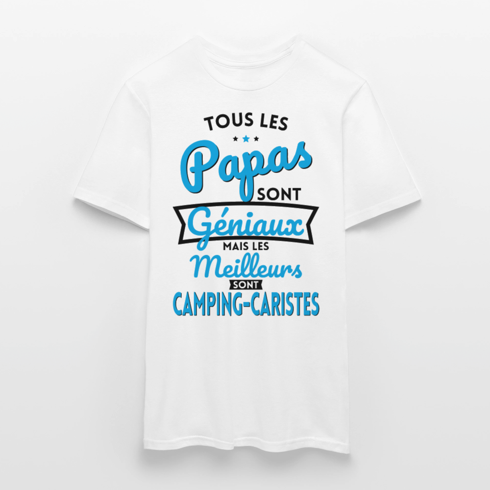 T-shirt Homme - Papas géniaux - Les meilleurs sont camping-caristes - blanc