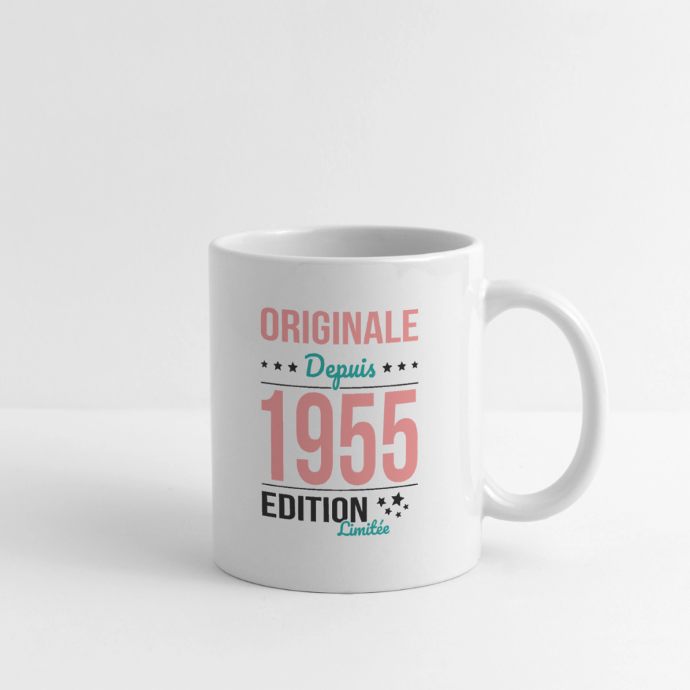 Mug blanc - Anniversaire 70 Ans -  Originale depuis 1955 - blanc