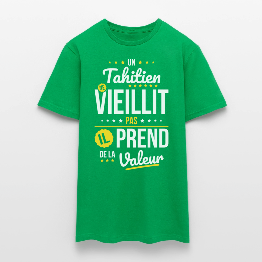 T-shirt Homme - Un Tahitien ne vieillit pas - vert