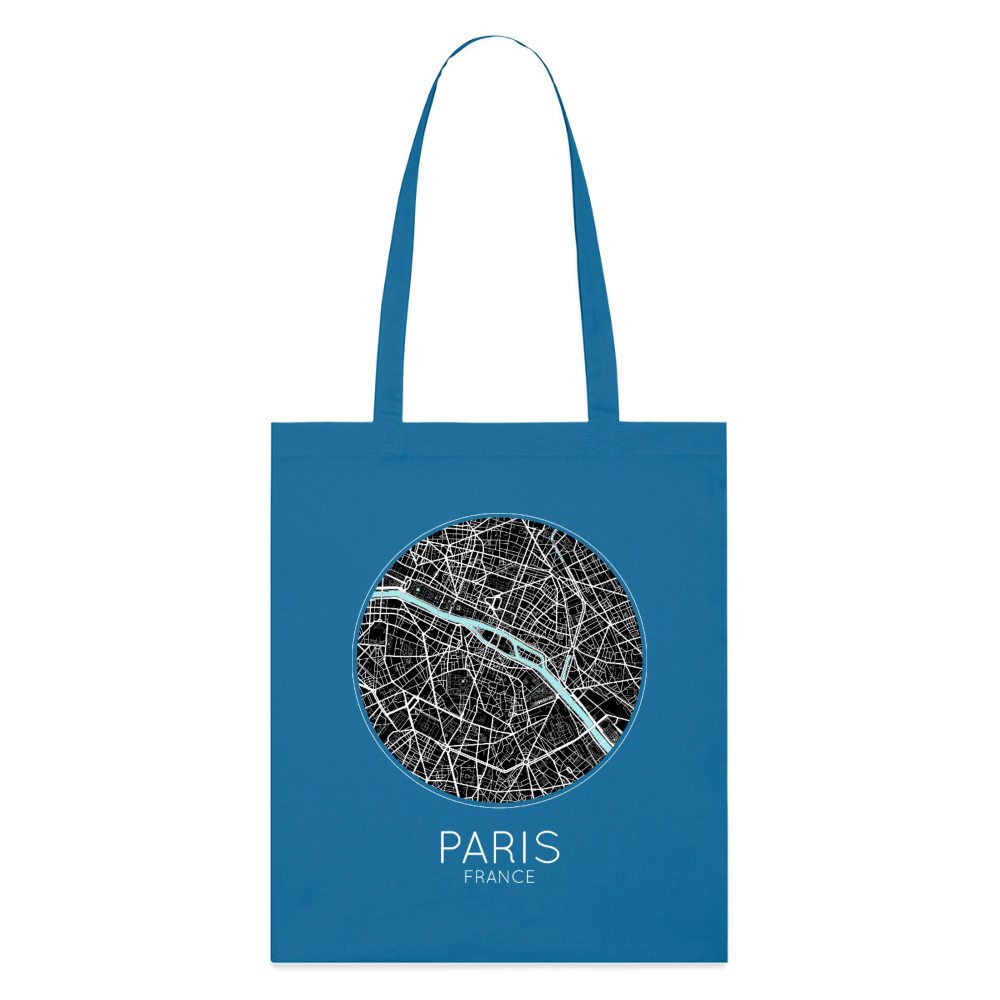 Tote Bag Paris Bio – Plan de Paris - bleu royal
