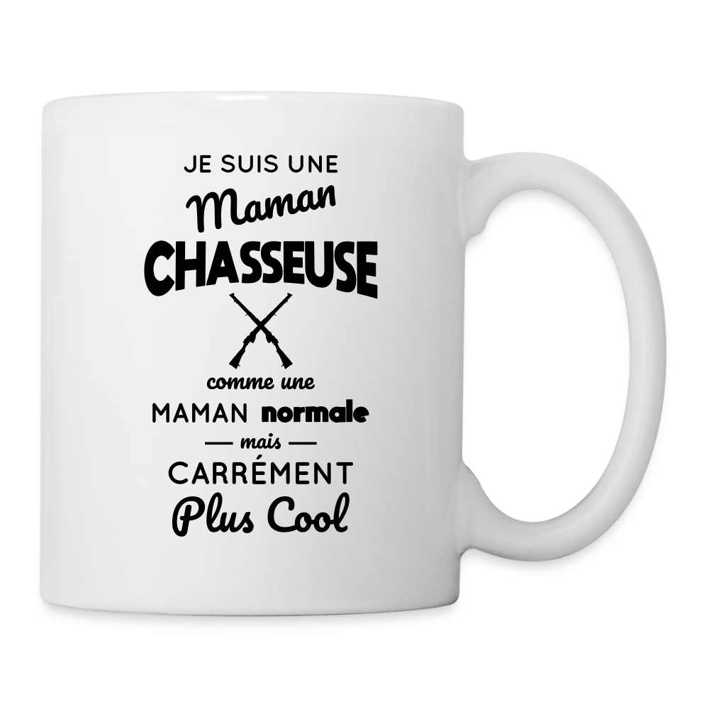 Mug blanc - Maman chasseuse plus cool - blanc
