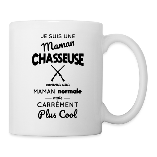 Mug blanc - Maman chasseuse plus cool - blanc