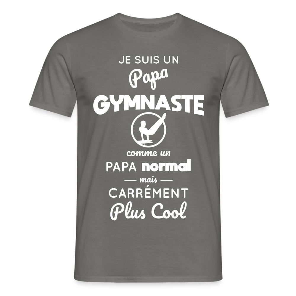 T-shirt Homme - Papa gymnaste plus cool - gris graphite