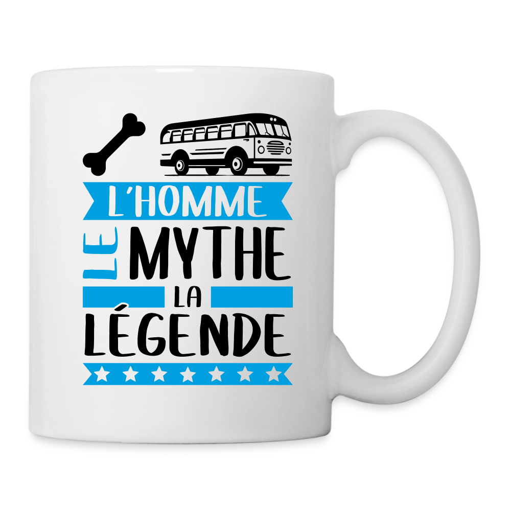 Mug blanc Oscar rébus – L’homme, le mythe, la légende - blanc