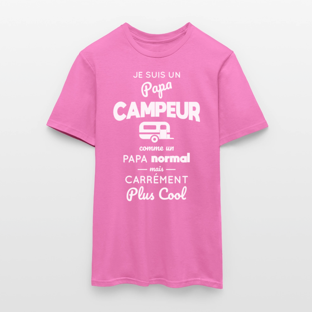T-shirt Homme - Papa campeur plus cool - rose
