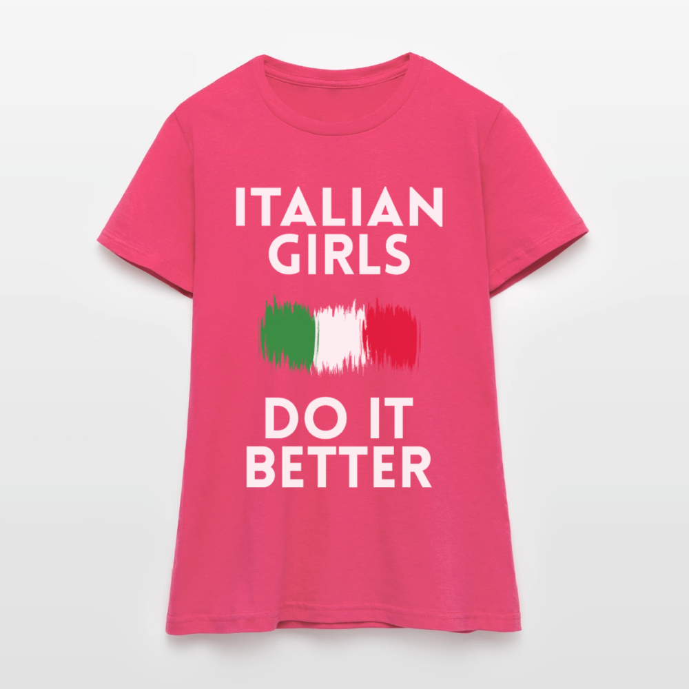 T-shirt femme - Italian Girls Do It Better - rose azalée