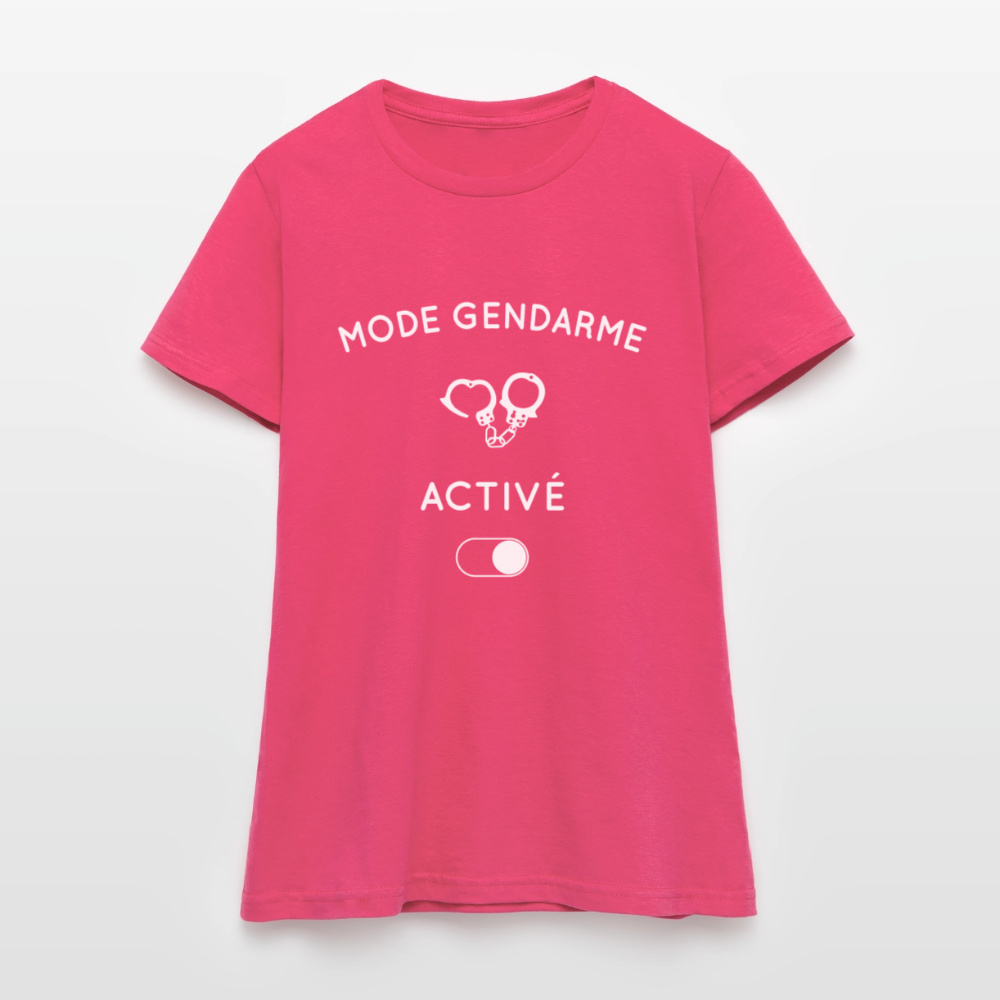 T-shirt Femme - Mode gendarme activé - rose azalée