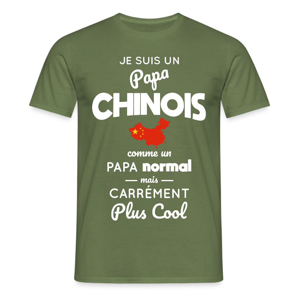 T-shirt Homme - Papa Chinois Plus Cool - vert militaire