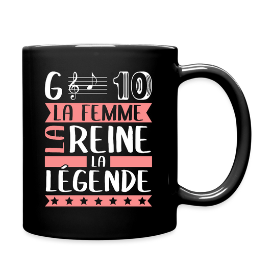 Mug uni Gladys rébus – La femme, la reine, la légende - noir