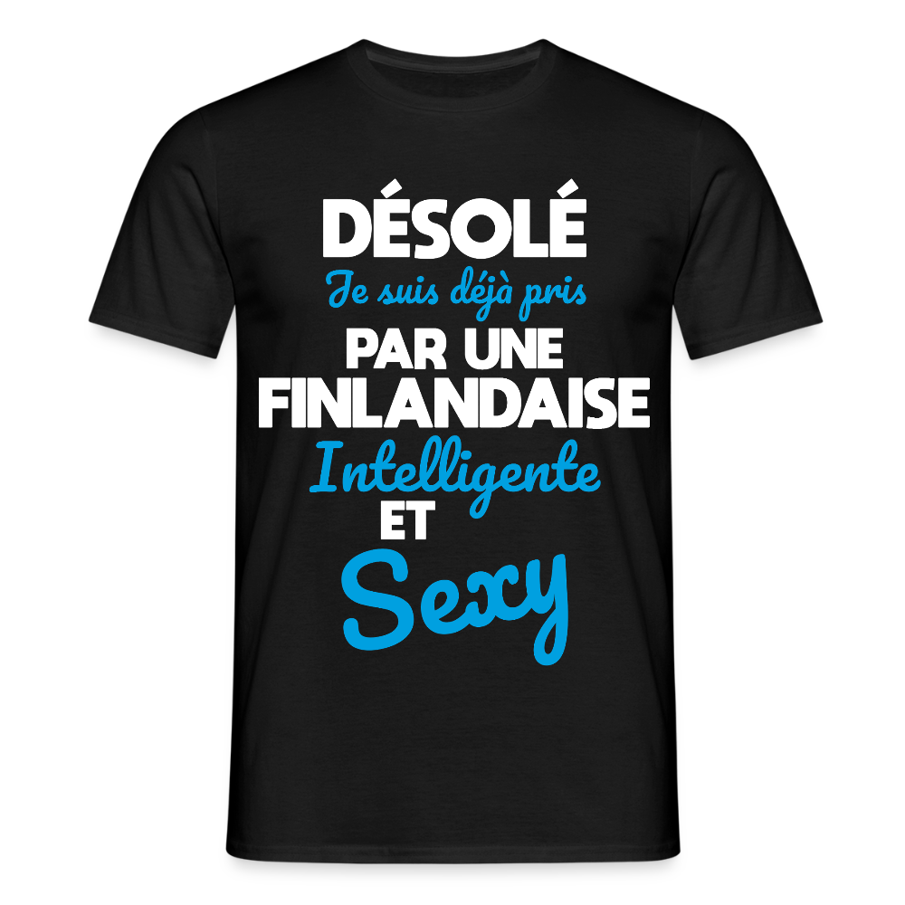 T-shirt Homme -  Je suis déjà pris par une Finlandaise intelligente et sexy - noir