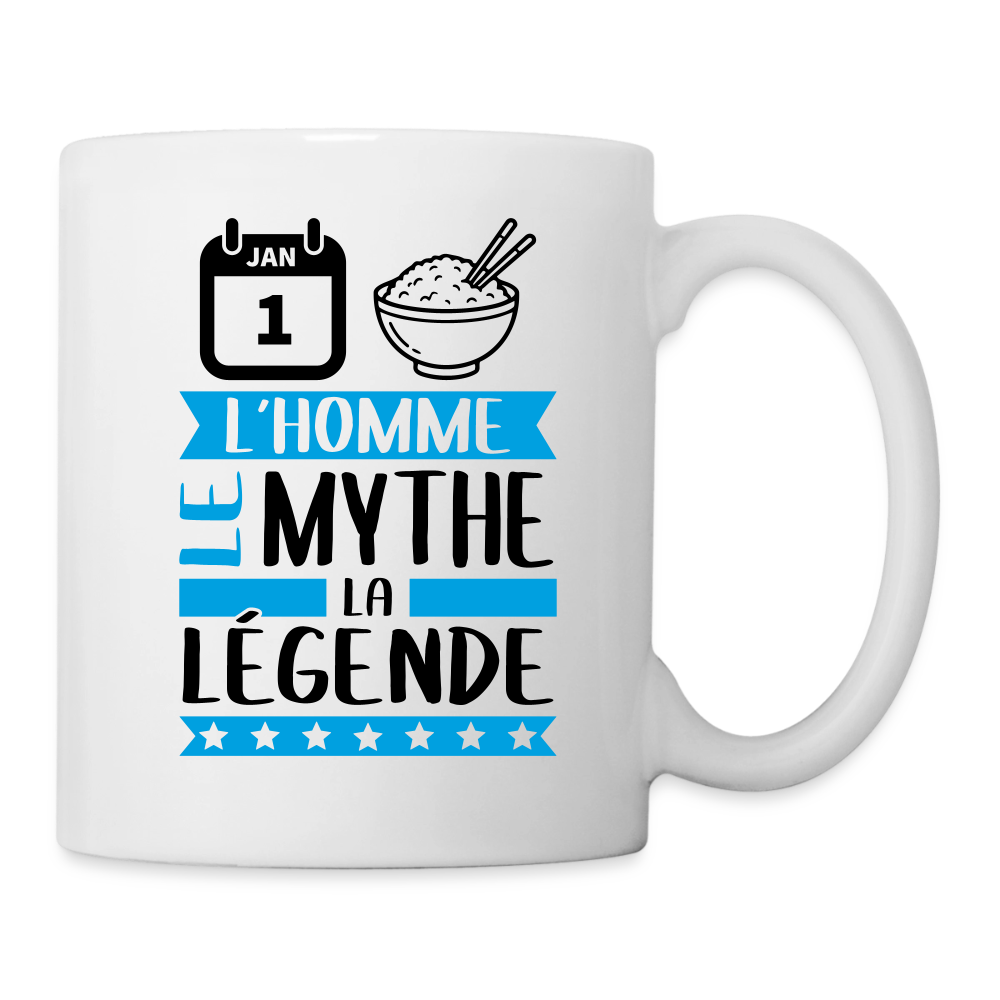 Mug blanc Henry rébus – L’homme, le mythe, la légende - blanc