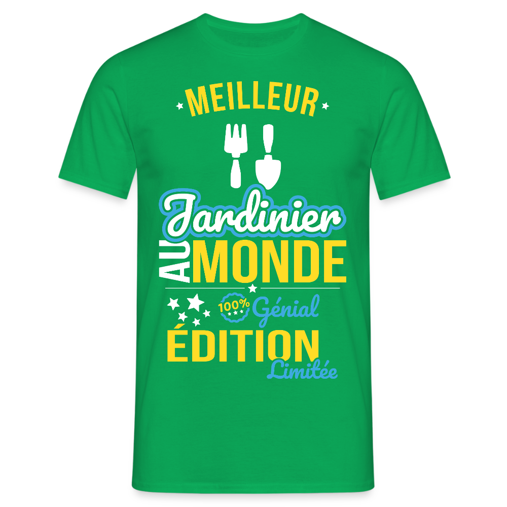 T-shirt Homme - Meilleur Jardinier au monde - 100% génial - vert