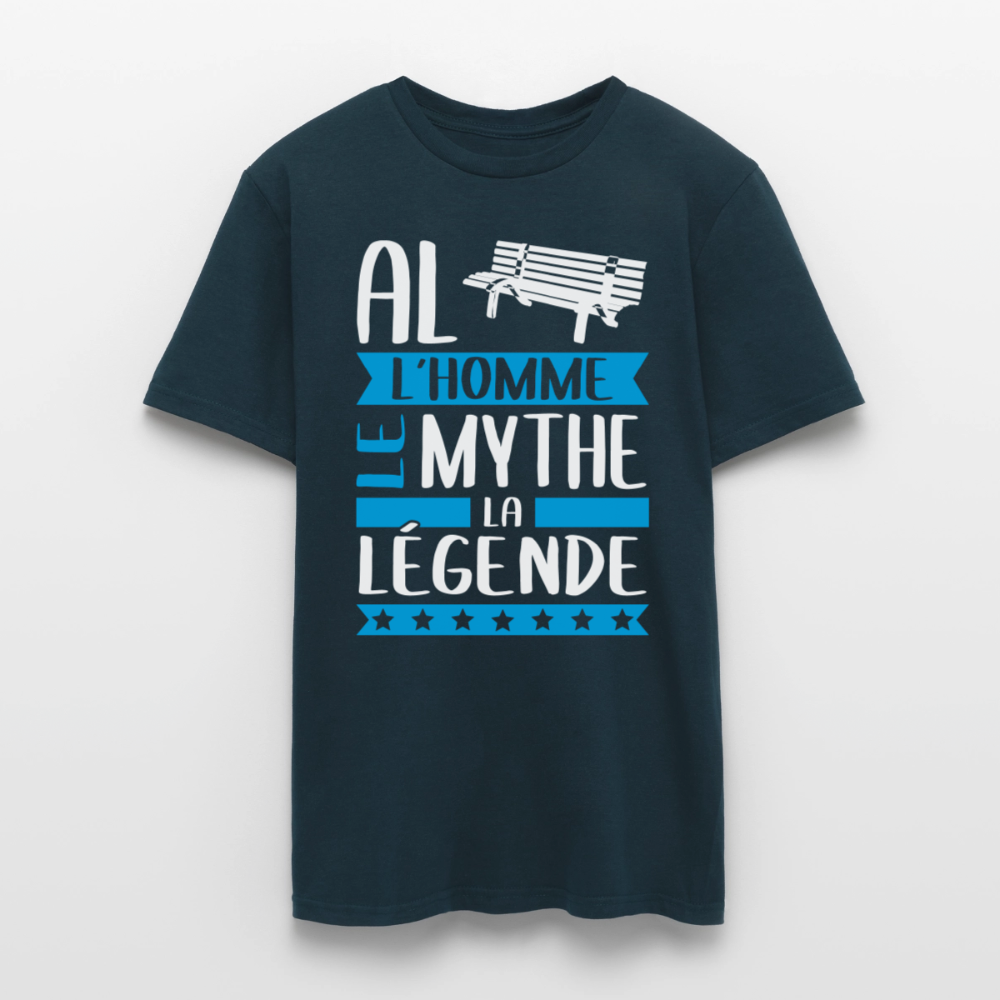 T-shirt homme Alban rébus – L’homme, le mythe, la légende - marine