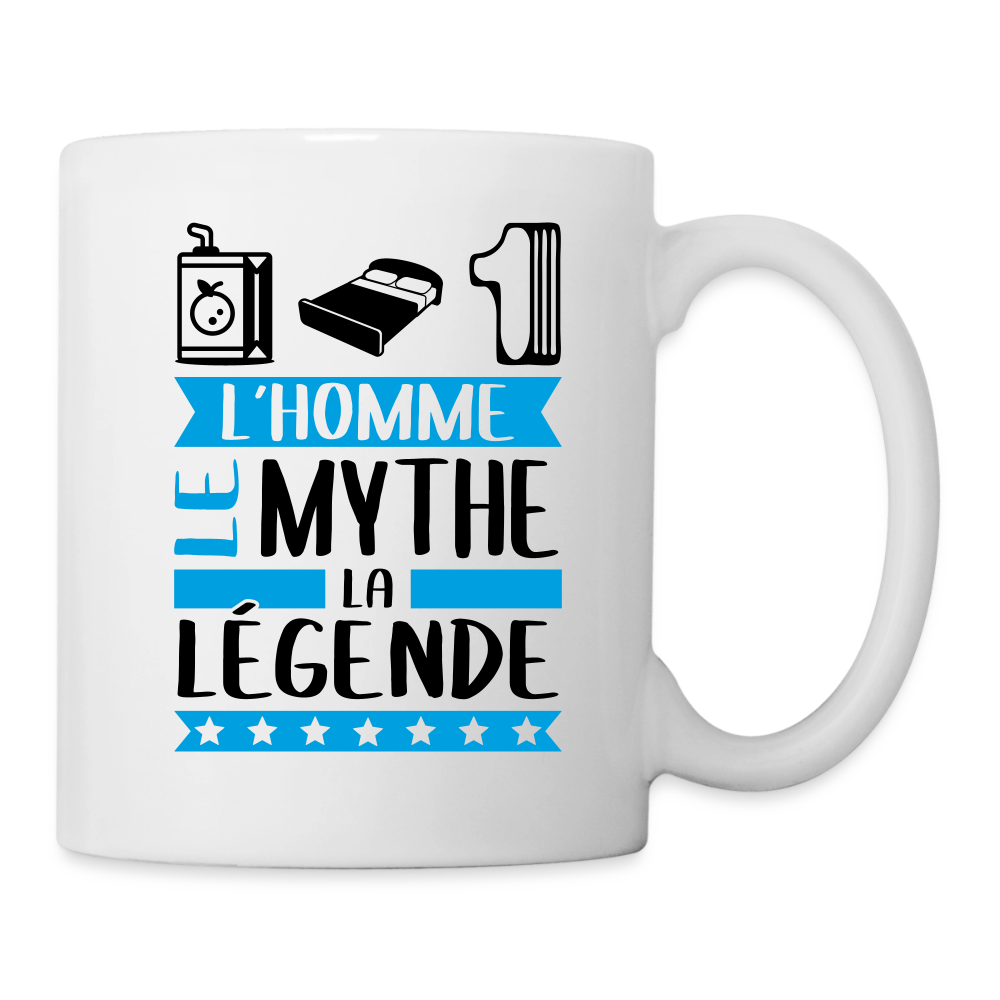 Mug blanc Julien rébus – L’homme, le mythe, la légende - blanc