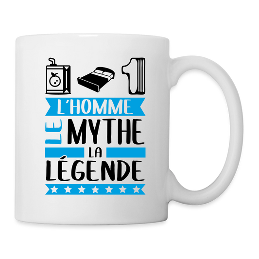 Mug blanc Julien rébus – L’homme, le mythe, la légende - blanc