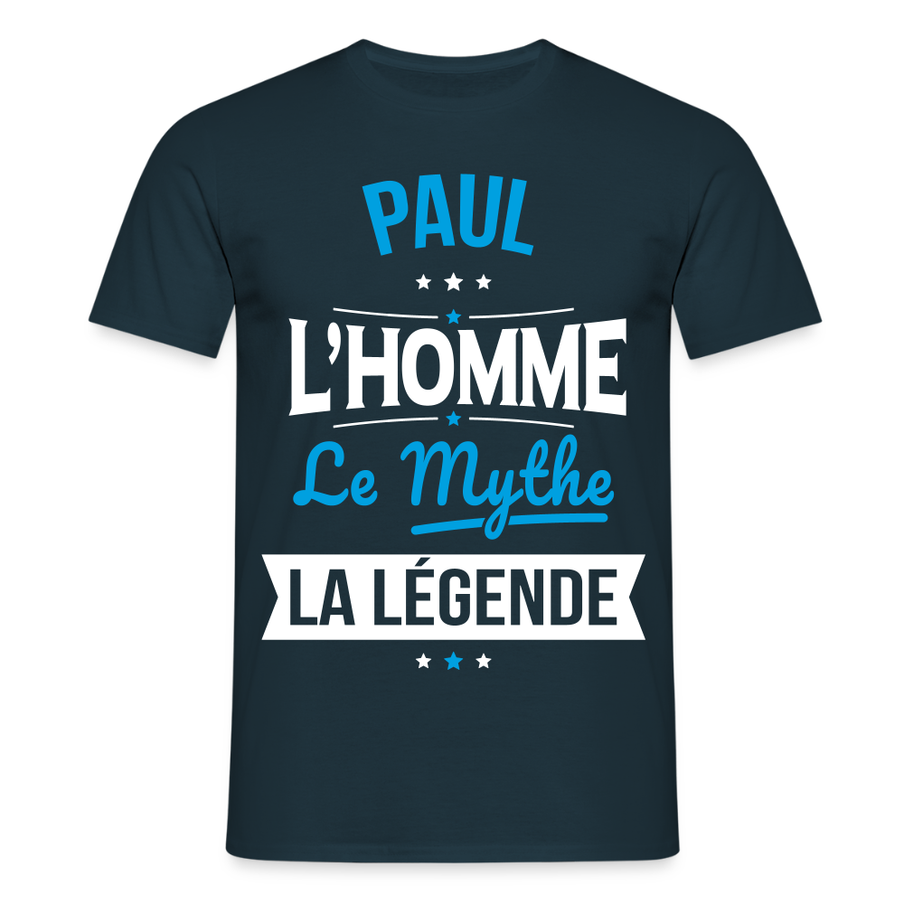 T-shirt Homme - Paul - l'Homme - le Mythe - la Légende - marine