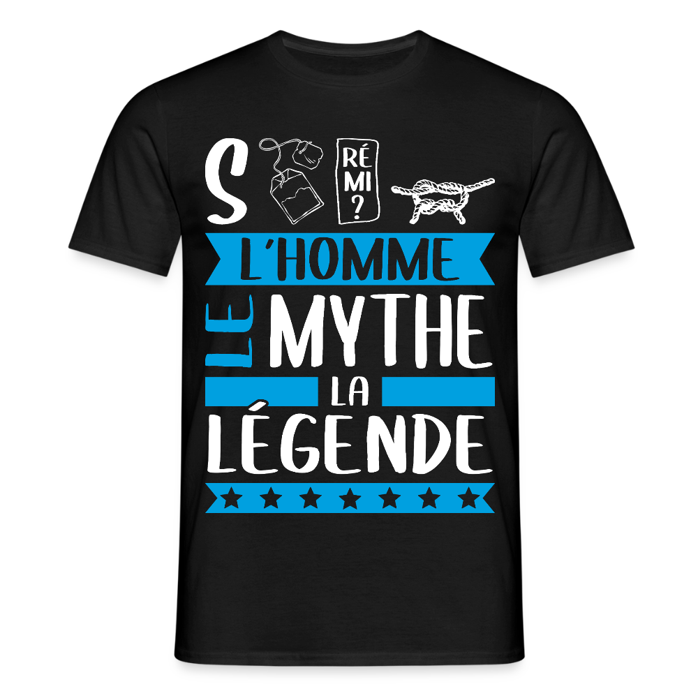 T-shirt homme Stéphane rébus – L’homme, le mythe, la légende - noir