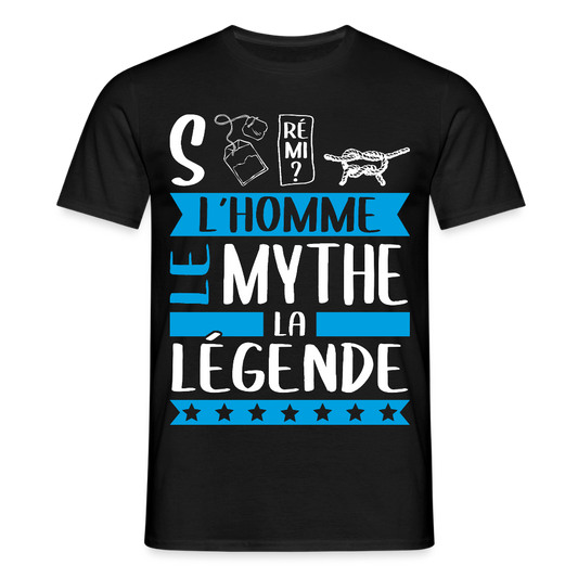T-shirt homme Stéphane rébus – L’homme, le mythe, la légende - noir