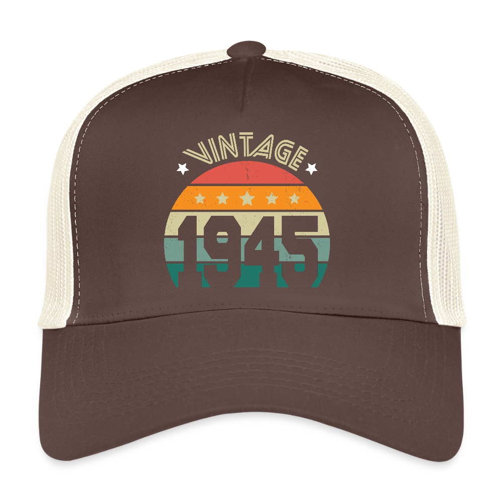 Casquette Trucker - Anniversaire 80 Ans - Vintage 1945 - marron/beige