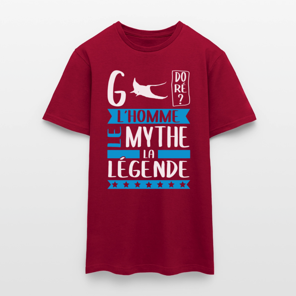 T-shirt homme Jérémy rébus – L’homme, le mythe, la légende - rouge brique