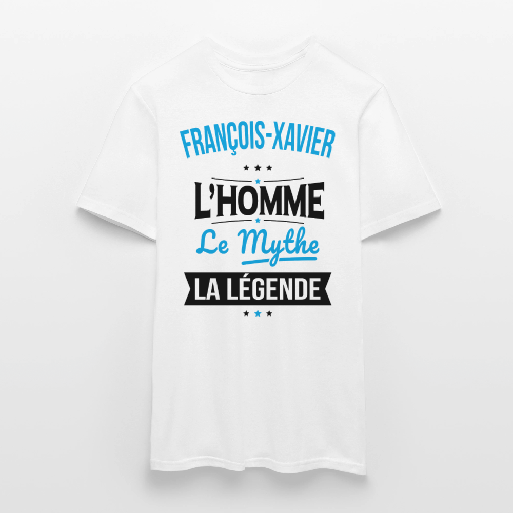 T-shirt Homme - François-Xavier - l'Homme - le Mythe - la Légende - blanc