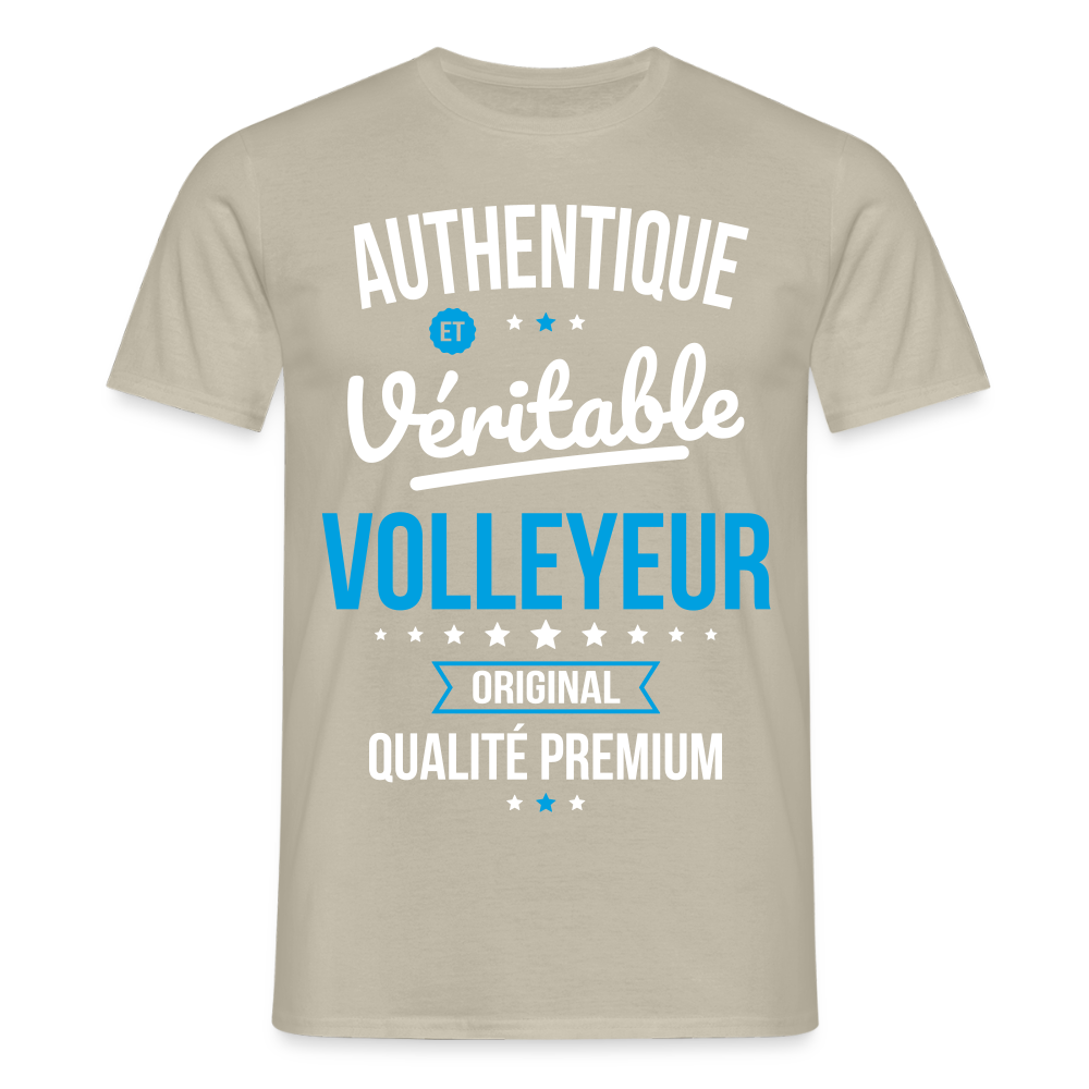 T-shirt Homme - Authentique et véritable Volleyeur - beige sable