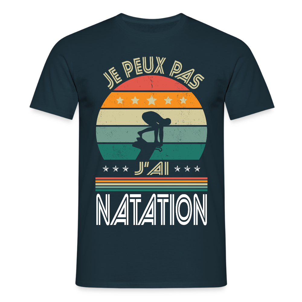 T-shirt Homme - Je peux pas j'ai Natation - marine