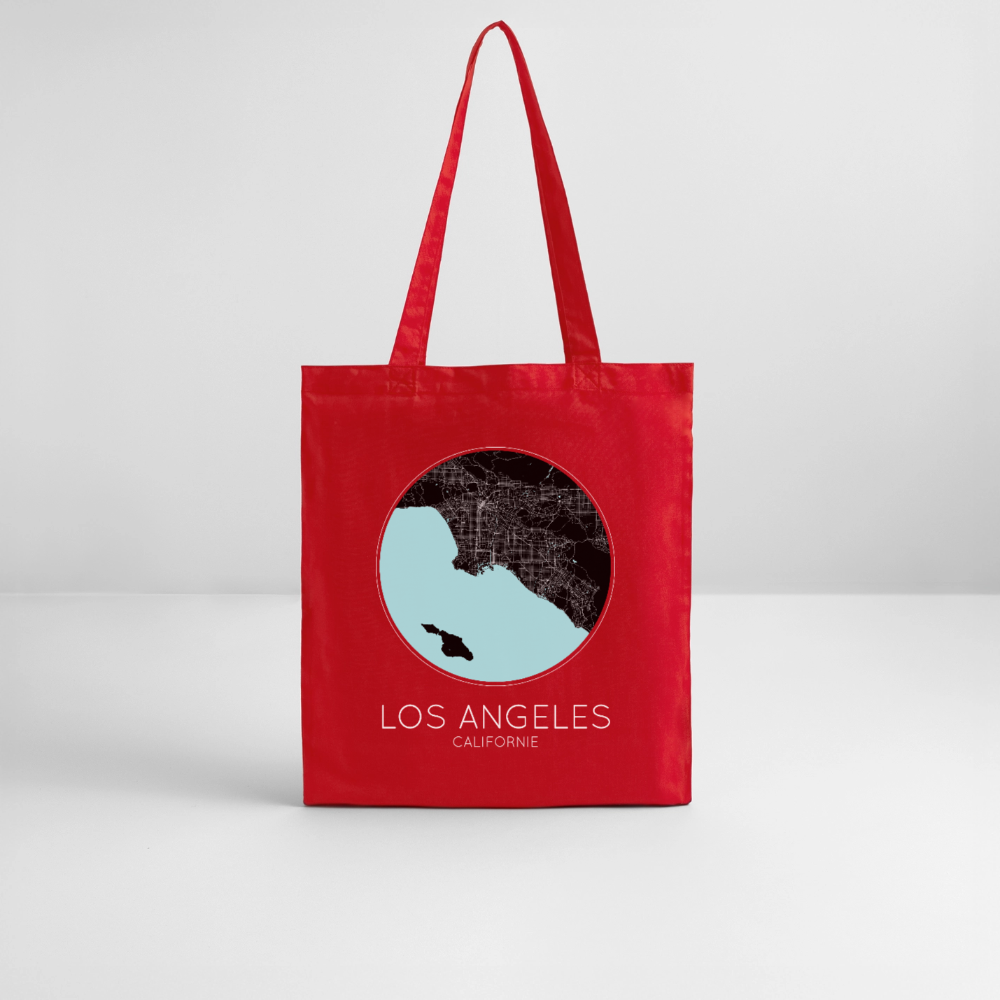 Tote Bag Los Angeles Bio – Plan de Los Angeles - rouge