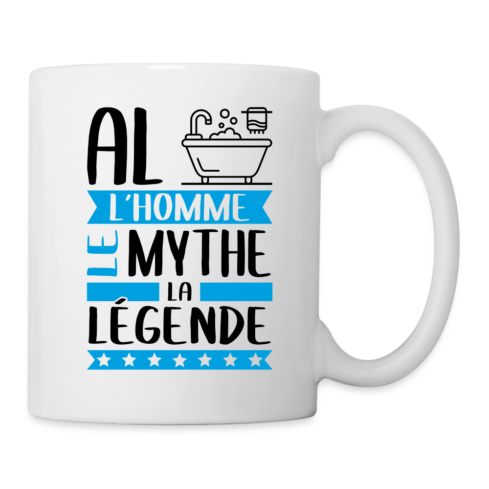 Mug blanc Albin rébus – L’homme, le mythe, la légende - blanc
