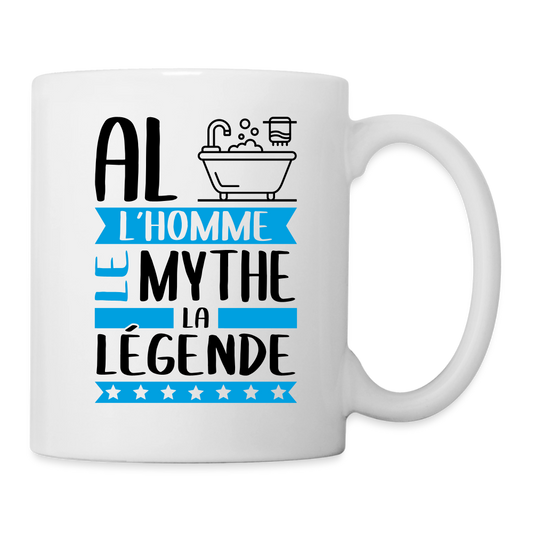 Mug blanc Albin rébus – L’homme, le mythe, la légende - blanc