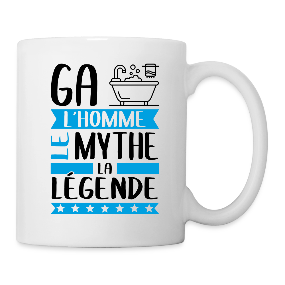 Mug blanc Gabin en rébus – L’homme, le mythe, la légende - blanc