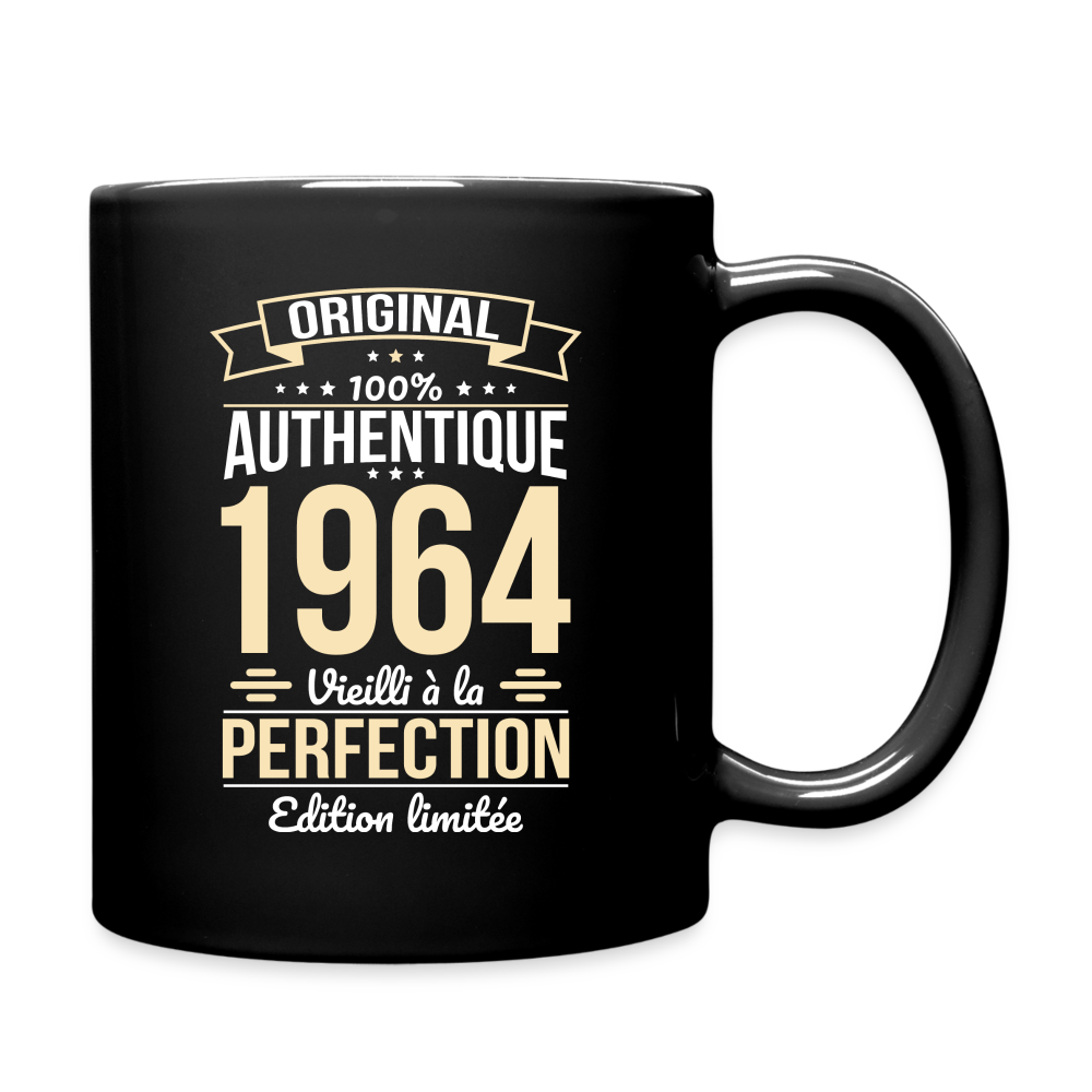 Mug uni - Anniversaire 61 Ans - Original 1964 - noir