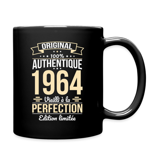 Mug uni - Anniversaire 61 Ans - Original 1964 - noir