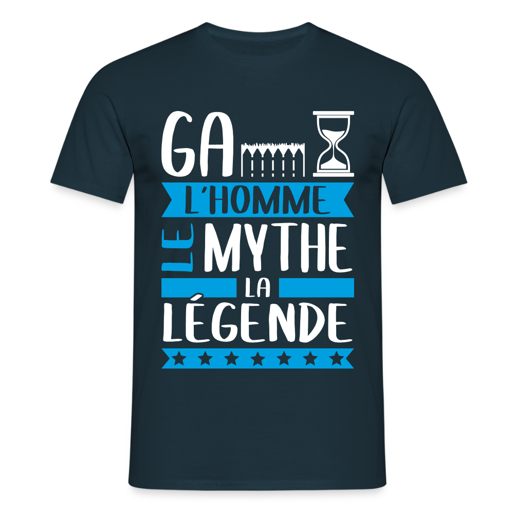 T-shirt homme Gaëtan rébus – L’homme, le mythe, la légende - marine