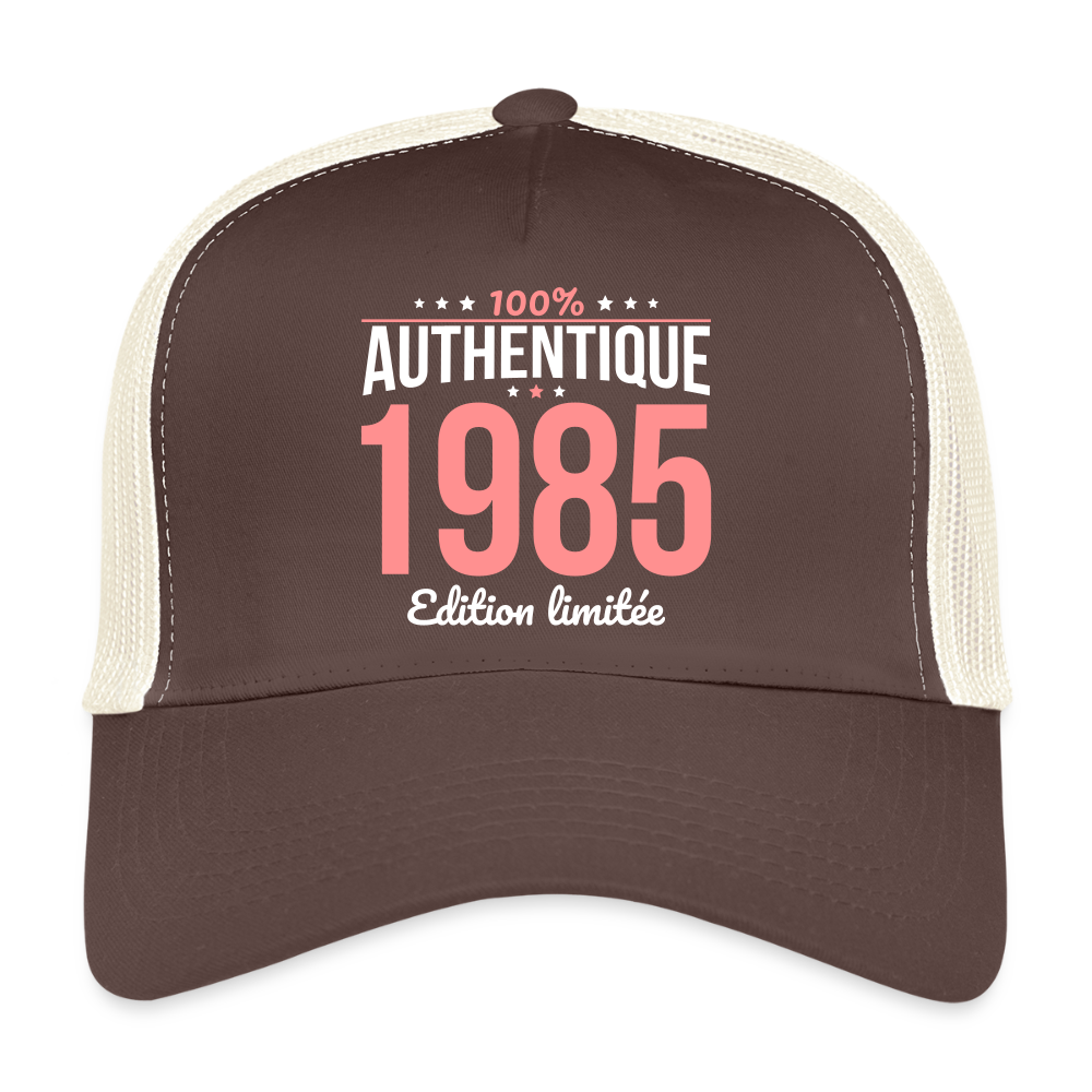 Casquette Trucker - Anniversaire 40 Ans - 100% Authentique 1985 - marron/beige