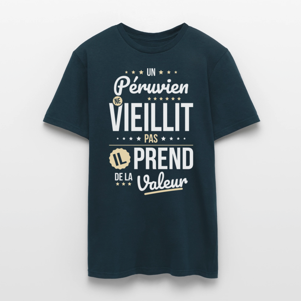 T-shirt Homme - Un Péruvien ne vieillit pas - marine