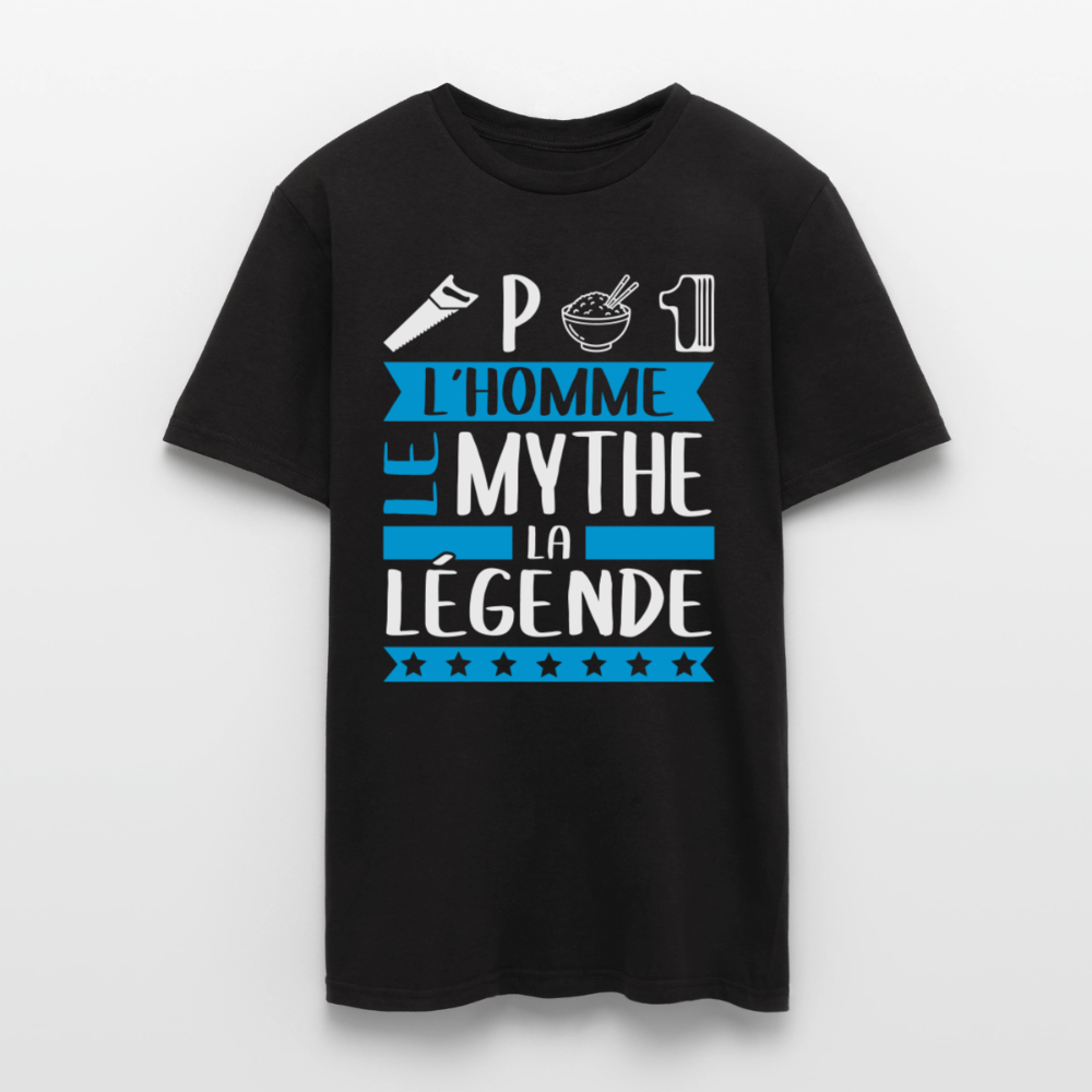 T-shirt homme Cyprien rébus – L’homme, le mythe, la légende - noir