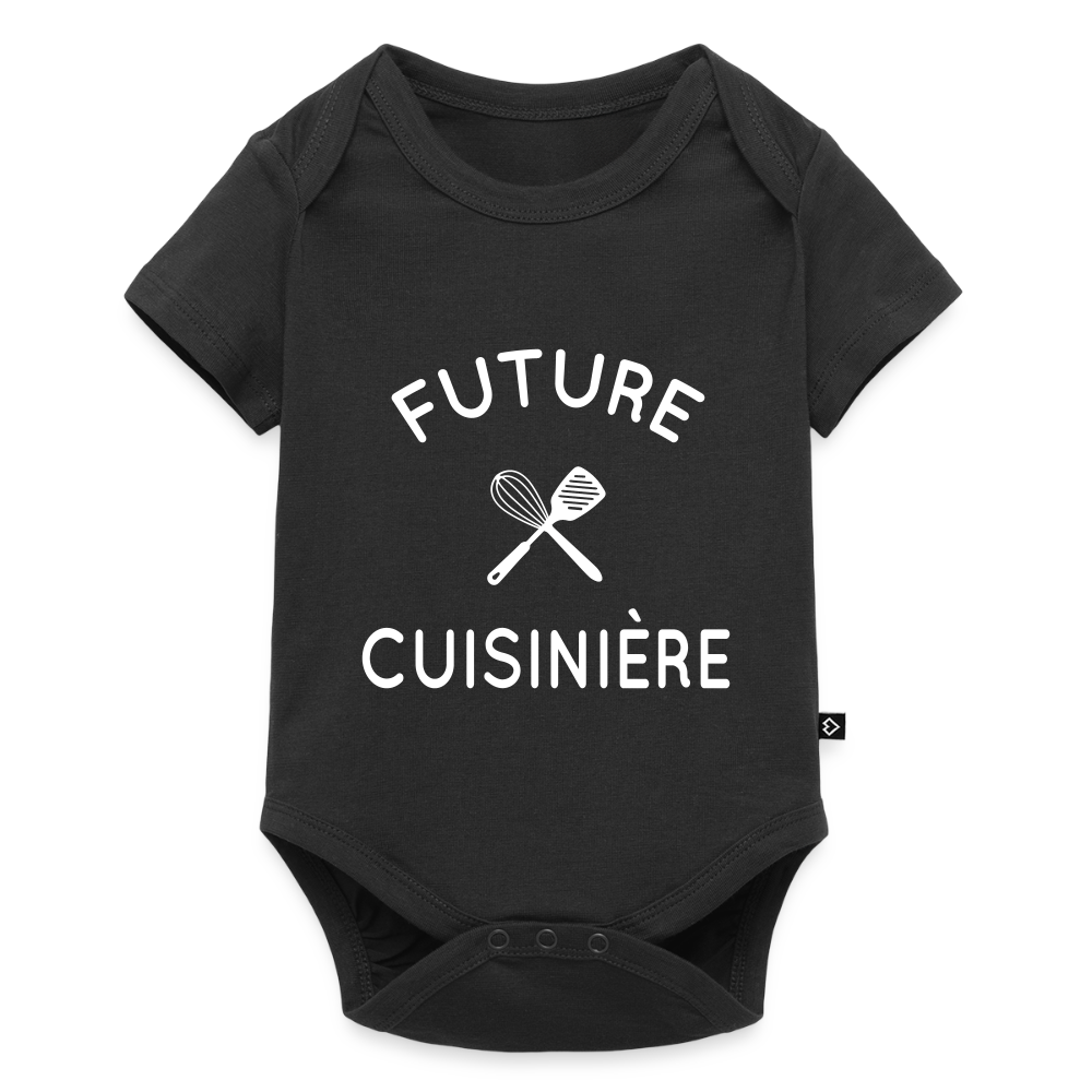 Body Bébé bio manches courtes - Future cuisinière - noir