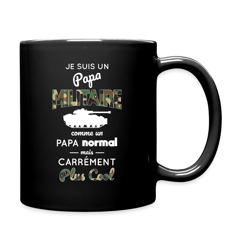 Mug uni - Papa militaire plus cool - noir