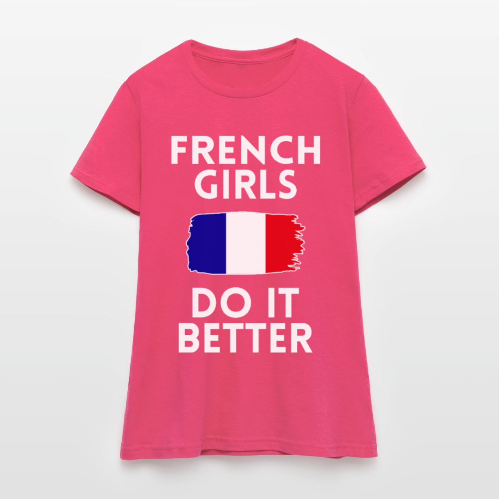 T-shirt femme - French Girls Do It Better - rose azalée