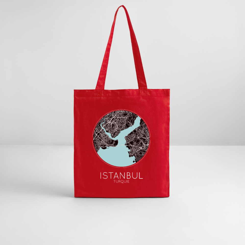Tote Bag Istanbul Bio – Plan d’Istanbul - rouge