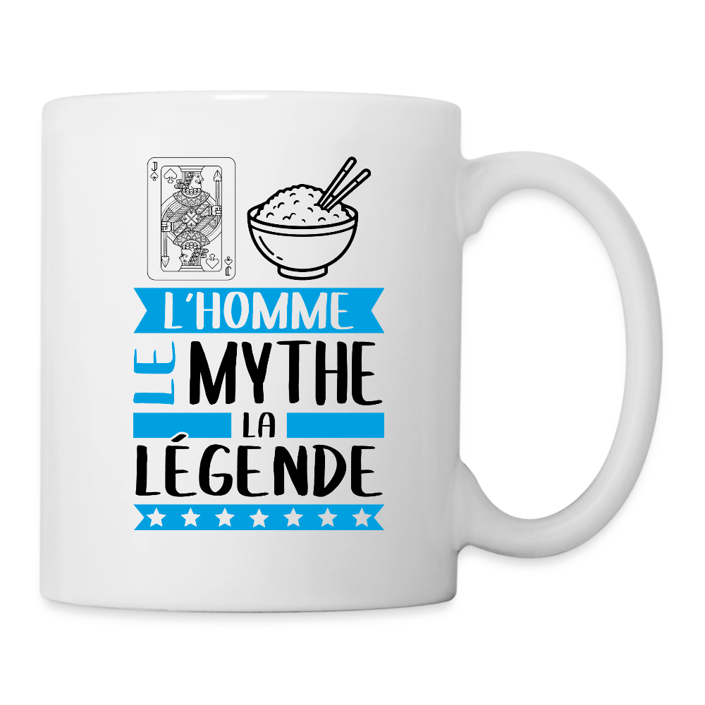 Mug blanc Valéry rébus – L’homme, le mythe, la légende - blanc