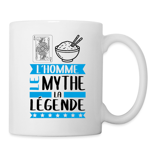 Mug blanc Valéry rébus – L’homme, le mythe, la légende - blanc