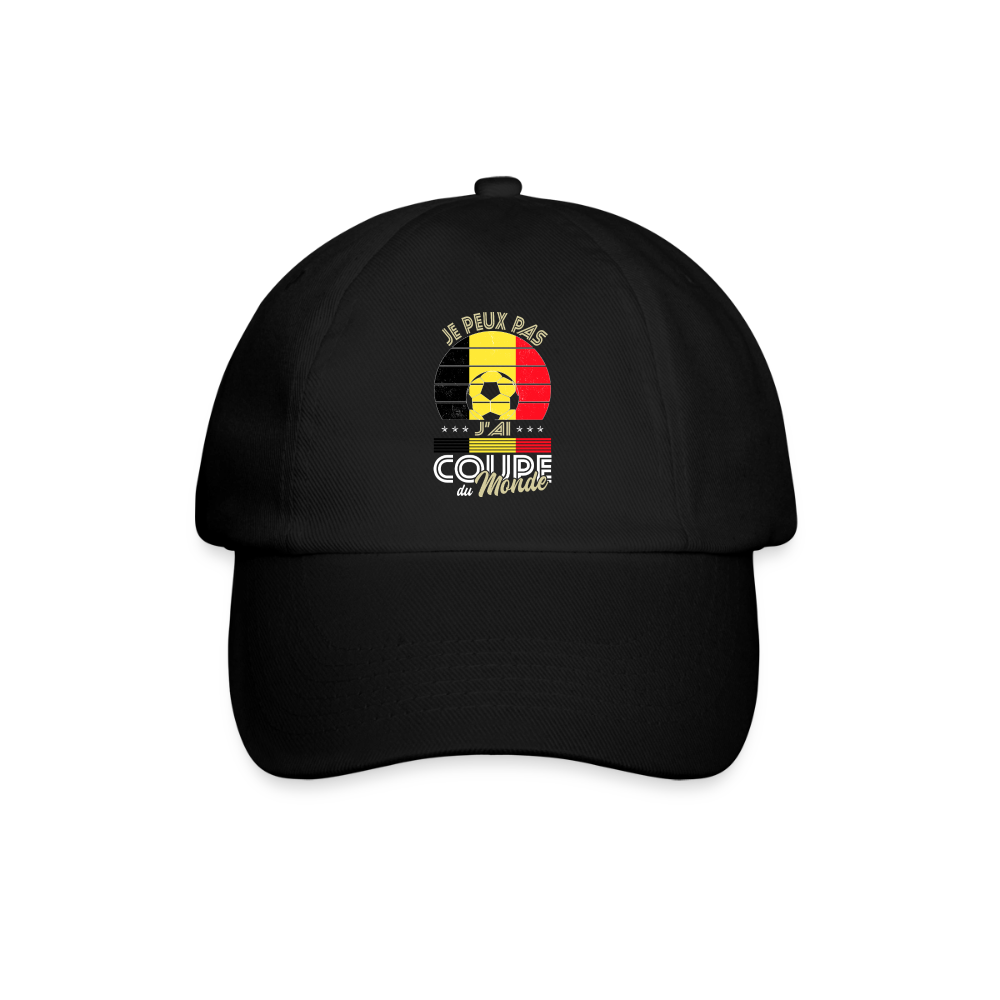 Casquette classique - Je peux pas j'ai Coupe du Monde - Belgique - noir/noir