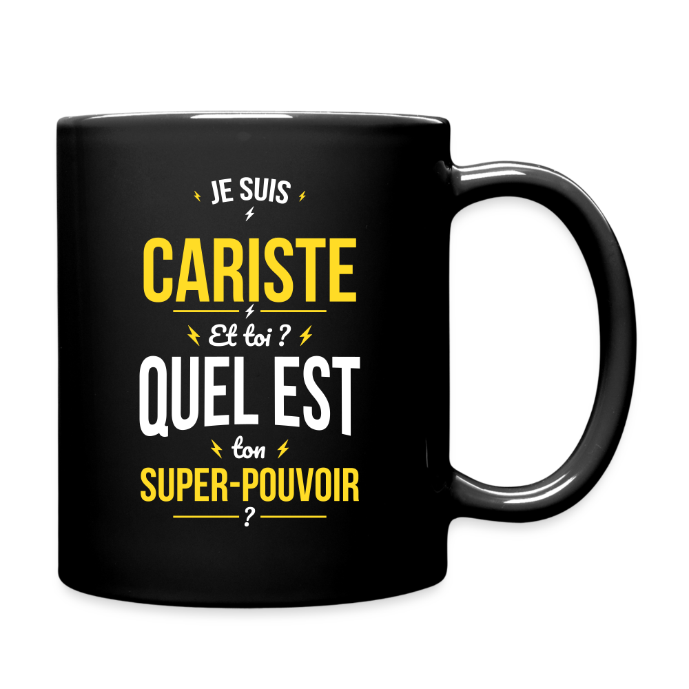Mug uni - Je suis cariste - Super-pouvoir - noir