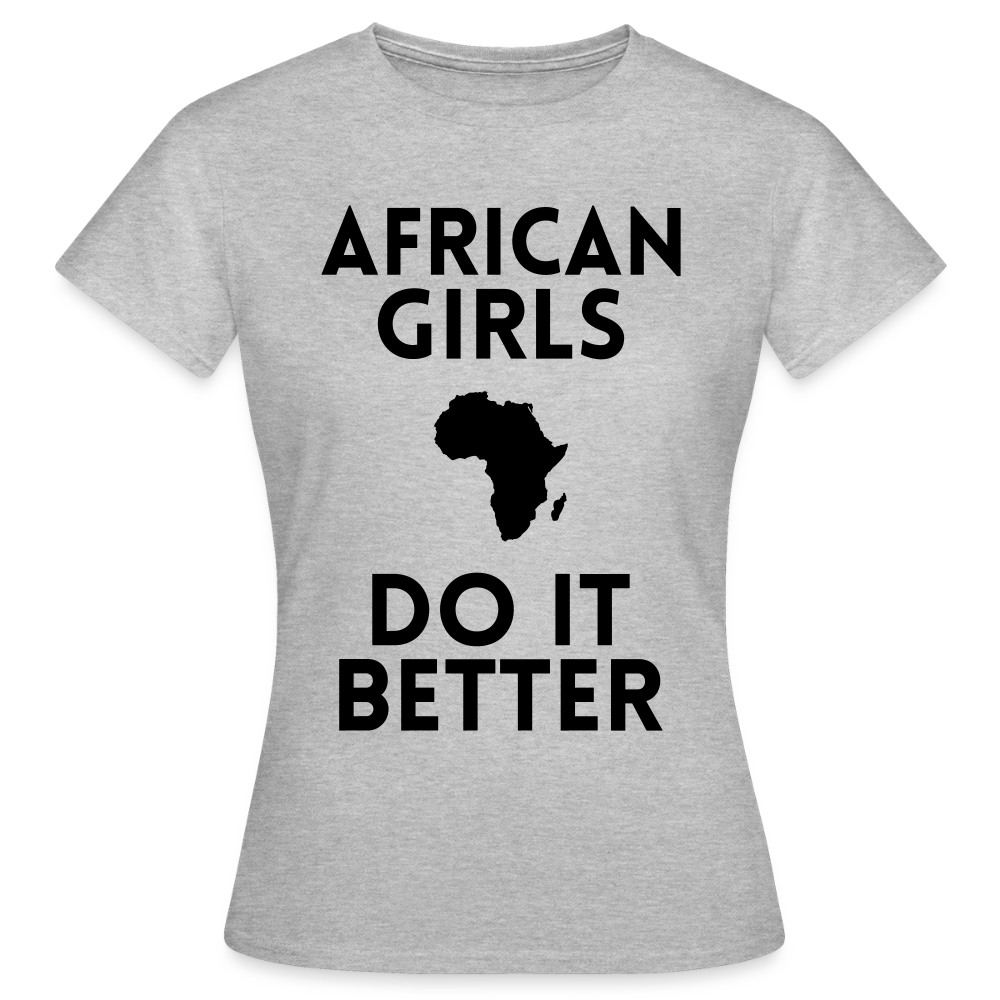 T-shirt femme coloris clair - African Girls Do It Better - gris chiné