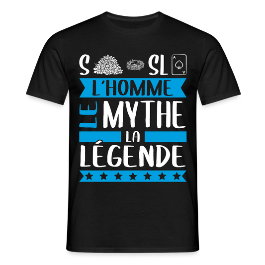T-shirt homme Stanislas rébus – L’homme, le mythe, la légende - noir